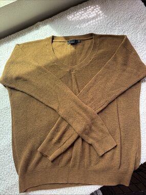 Prana Women's V-Neck Sweater in Camel Brown